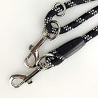 Long Rope Dog Leash for Dog Training 12FT 20FT 30FT 50FT, Reflective Threads Dog Cat Leashes Tie-Out Check Cord Recall Training Agility Lead for Large Medium Small Dogs (Black, 10mm*20ft)