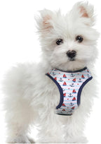 Mile High Life Step in Dog Harness for Small Dogs No Pull, Easy Get on Air Mesh Vest Harness, Adjustable Easy Closures Both Neck and Chest (White, XS Chest 11.4"-16.1")