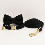 Personalized Cat Collar with Engraved Name and Phone Number - Customizable Kitten Collars for Girls (Tweed)
