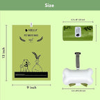 GORILLA SUPPLY Dog Poop Waste Bags with Dispenser and Leash Tie, 9" x 13", Green, 1000 Count