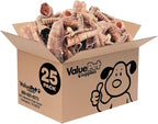 ValueBull Beef Trachea, Premium 5-6 Inch, 25 Count Bulk Pack - Natural Angus Dog Chews with Glucosamine, Chondroitin & Amino Acids