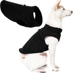 Gooby Fleece Vest Dog Sweater - Black, X-Large - Warm Pullover Fleece Dog Jacket with O-Ring Leash for Small to Medium Dogs