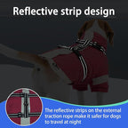 MIGOHI Dog Coat with Harness Built in, 2-in-1 Thermal Water-Resistant Dog Jacket, Windproof Reflective Snowsuit for Extra Large Dogs with High Collar, German Shepherd, Pink, 3XL
