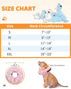 Supet Inflatable Dog Cone Collar for Large Medium Small Dogs, Soft Cone Collar for Dogs Cats, ECollar Doggie Neck Donut Dog Cone Alternative After Surgery