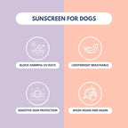 Spark Paws Sunblock Dog T-Shirt, SPF30 Protection, Lightweight Breathable Quick Dry for Dogs with Sensitive Skin - Purple & Peach (Set of 2) - 2XL