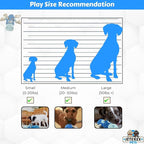 Large Dog Toy - Blue Cow Squeaky Dog Toys for Large Dogs, Medium and Small Dogs. Interactive with Pineapple Plush Fabric, Rope Legs, Hidden Seams, Crinkle Paper, Embroidered Eyes
