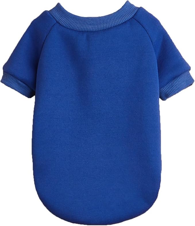 Puppy Sweater for Small Dogs Clothes Warm Winter Cat Clothe Pet Sweatshirt Knitwear Doggie Kitten Clothing, Blue, Large