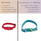 Wild One, Limited Edition, Designer Collection, Blue Dog Collar, Easy-Clean, All Weather Flex-Poly Strap with Metal, Durable, Dirt and Odor Resistant, Medium