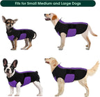 Kuoser Dog Jacket, Winter Dog Coats for Medium Dogs, Reflective Doggie Cold Weather Coats Pet Clothes, Puppy Snow Jacket for Frech Bulldog, Boston Terrier, Purple L