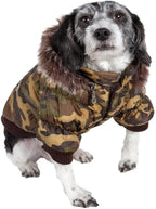 Pet Life Classic Metallic Winter Dog Coat with Zippered Removable Fur Hood - Dog Jacket Features 3M Thinsulate Insulation Warming Technology - Sizes Small, Medium, Large