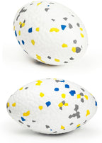 4.72" Indestructible Large Rugby Balls for Aggressive Chewers Durable Olive Bouncy Interactive Football Toy for Dogs Fetch Game Lightweight Floating Outdoor Training, White
