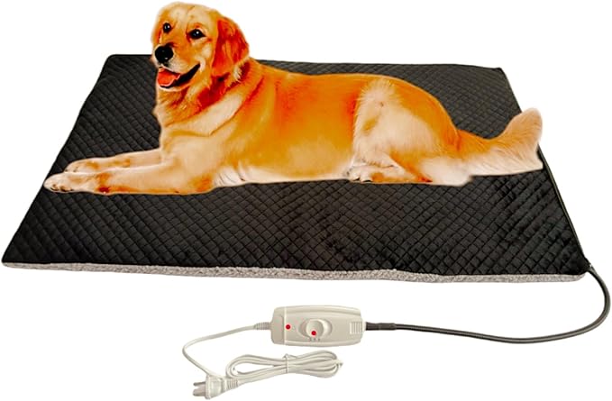 Heated Dog Bed Dog Heating Pad,Outdoor Doghouse Indoor Bed,Continuous High & Low Heater for Small Medium Pet Cat Puppy Puppies Chew Proof