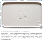 Hoki Found Silicone Pet Food Tray - High-Lips Dog Cat Bowl Mats - Waterproof Dog Cat Food Mats - Colors: Cream Brown