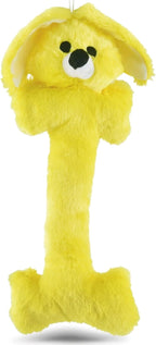 Jeffers Pet Plush Dog Toy with Squeaker, Yellow Bunny 14" - Soft Crinkle Fabric, Safe & Durable, Healthy Fun for Small & Medium Dogs, Interactive Play, Fetch, Tug - Best Gift for Active Games