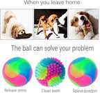 FineInno 4 pcs Light Up Dog Balls,Flashing Elastic Ball,Glow Ball,Glow in The Dark Interactive Pet Toys for Aggressive Chewers,Puppy, Cats, Dogs