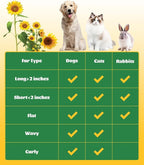 Self-Cleaning Dog & Cat Slicker Brush, Skin Friendly Deshedding Grooming Tool for Long or Short Haired Dogs Cats Rabbits, Dog Shedding Brush with Release Button-Sunflower