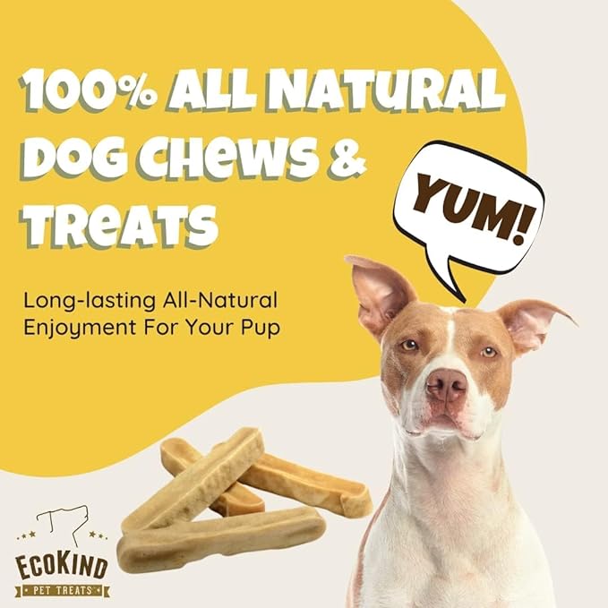 EcoKind Premium Gold Yak Cheese Himalayan Dog Chews, Healthy Dog Treats for Small Dogs, All Natural, High Protein Dog Chew, Chicken, Small - 16 Chews