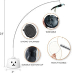 Interactive Cat Toys for Indoor Cats Automatic Electric Flying Bird Feather Cat Toy - Best Kitten & Adult Cat Enrichment Toy Stick-on Hanging Electric Kitty Toys for Bored Cats