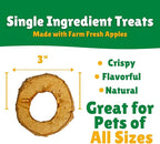 Lucky Premium Apple Rings – Thin, Crispy, All Natural Jerky Apple Treats for Dogs, Vegetarian Dog Treats with Real Fruit (5 oz)