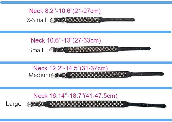 Spiked Dog Collar Soft Pu Leather Mushrooms Rivet Spike Studded Puppy Adjustable Pet Collars for Small Breeds (XS, Hot Pink)