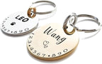 Cats Dogs ID Tags Personalized Lovely Symbols Pets Collar Name Accessories Simple Custom Engraved Products for Extra Small Four Legged Child Necklace Chain Anti-Lost Copper Brass Charm