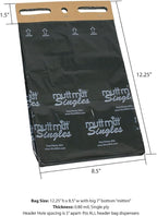 Mutt Mitt® Singles Dog Waste Header Bags - New Listing, Same 2,000 Bags perfect for 3 Dog Waste Stations - Single-Ply, thick bag with a bottom gusset, for safer, easier pick-up