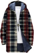 Oversized Full Zip Hoodie for Men Sherpa Fleece Lined Jacket with Hood Soft Warm Winter Coat with Pockets