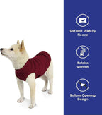 Gooby - Stretch Fleece Vest, Pullover Fleece Vest Jacket Sweater for Dogs, Burgundy, Medium
