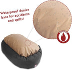 Majestic Pet 32 Inch Bagel Calming Dog Bed - Washable, Cozy Soft Round With Spine Support - Fluffy Donut 32x23x7 Inch for Medium Dogs to Rest Their Head - Gray