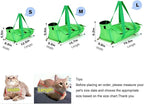 HDKUW Cat Grooming Bag,Foldable Travel Carrier for Cats,Anti-Bite Anti-Scratch Cat Grooming Restraint Bag,Pet Carrier for Administering Eye Drops,Ear Cleaner,Clipping Nails Green M