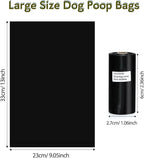 Dog Poop Bags Rolls Refill: TVOOD 280 Count Unscented Doggie Poop Bags with Dispenser Leak Proof and Thick Poo Bag for Pet Waste (Black)