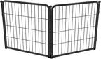 FXW Acrylic & Metal Unleashed Indoor Dog Playpen - Stress-Free and Safe Play, Heavy Duty 24 Inch 2 Wire Panels Dog Pen for Puppy and Small Dogs, Black│Patented