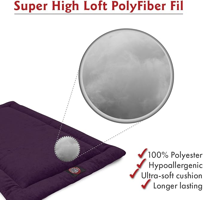 48" Villa Aubergine Purple Crate Dog Bed Mat By Majestic Pet Products