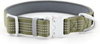 Plutus Pet Reflective Dog Collar with Aviation Aluminum Buckle, Neoprene Padded for Comfort, Lightweight, Heavy Duty Nylon Collar for Puppy Small Medium Large Dogs (Ranger Green, M)
