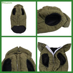 PetWarm Reversible Dog Winter Coat, Windproof Dog Puffer Vest, Soft Vest for Dogs with Hook-and-Loop Strap for Easy Dressing, Waterproof Coat for Dogs with Adjustable Fit, Green, 2XL