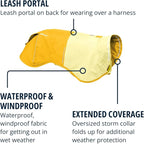 Ruffwear, Sun Shower Dog Raincoat, All-Weather Jacket, Waterproof, Windproof & Lightweight, Mineral Yellow, XX-Small