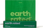 Earth Rated Dog Poop Bags, Thick Grab and Go Single Roll, Ideal for Backyard Pickups, Lavender Scented, 100 Count