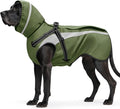 Mosucoirl Dog Raincoat Waterproof Raincoats for Dog Reflective Dogs Rain Jackets with Hood Hoodie Pet Rain Poncho Coat for Small Medium Large Dogs Puppies S-XXL (Green, M)