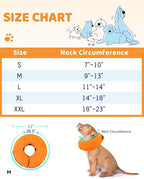 Supet Inflatable Dog Cone Collar for After Surgery Donut, Soft Dog Cones for Small Medium Large Dogs Pets, E Collar Pet Neck Donut Collar Alternative After Surgery