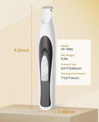 oneisall Low-Noise Dog Paw Trimmer with LED Light, Paw Trimmer for Dogs &Cats 0.8inch/20mm Wide Blade, 35dB Cordless Electric Pet Paw Grooming Clippers for Paws, Ears, Face, Rump