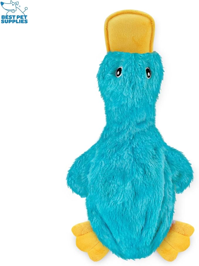 Best Pet Supplies Squeaky Dog Toys with Soft Durable Fabric for Small, Medium and Large Pets Interactive Toy for Indoor Play, Supports Active Biting and Play - Turquoise