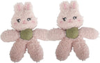 Cat Toys with Catnip Kitten Chew Bite Supplies Boredom Relief Fluffy Kitty Teeth Cleaning Chewing Cat Lovers Interactive Plush Gift (Rabbit&Rabbit)