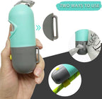 Dog Poop Bag Holder Dispenser with LED Flashlight - Night Visibility for Safe Evening Walks | Upgraded Hands-Free Leash Clip | Includes 15 Dog Waste Bags(Crystal Blue)