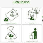 PAWLINE Dog Poop Bags Rolls - Leak-Resistant Doggy Waste Bag - Poop Bag for Dogs Compostable - Easy-Tear Rolls Unscented Green Dog Trash Bag for Poops - Extra Thick Pet Waste Roll