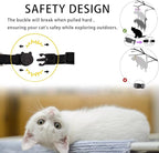4 Pack Cotton Breakaway Cat Collar with Bell,Safety Adjustable Cat Collars Set with Flower Pattern,Ideal for Girl Cats Boy Cats