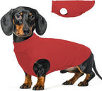 Dog Fleece Vest - Red, L - Pullover Warm Dog Sweater | Stretchable Soft Sweatshirt,Lightweight Jackets for Medium Breeds,Dachshund,French Bulldog