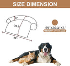Calming Dogs/Cats Bed Mats, Dog Pad Washable Removable Couch Cover, Plush Long Fur Mat for Pets, Waterproof Lining, Perfect for Small, Medium and Large Dogs and Cats (Desert Brown, 59"x39")