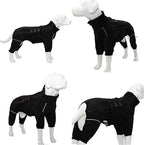 Dogs Waterproof Jacket, Lightweight Waterproof Jacket Reflective Safety Dog Raincoat Windproof Snow-Proof Dog Vest for Small Medium Large Dogs Black 4XL