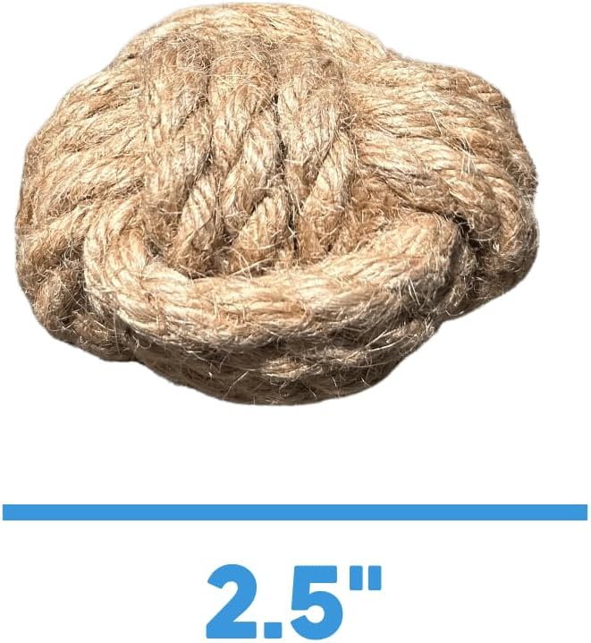 Hemp Rope Dog Tug Toy - Eco-Friendly Dog Pull Rope with Long-Lasting Performance - Interactive & Entertaining Dog Gift - Hemp Rope Perfect for Medium Dogs, (25lbs to 50lbs)