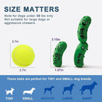 3 Pack Squeaky Dog Toys, Soft Latex Rubber Squeaky Ball for Small Dogs Puppies, Cute Bounce Squeak Crunchy Pickle Pet Dog Toy